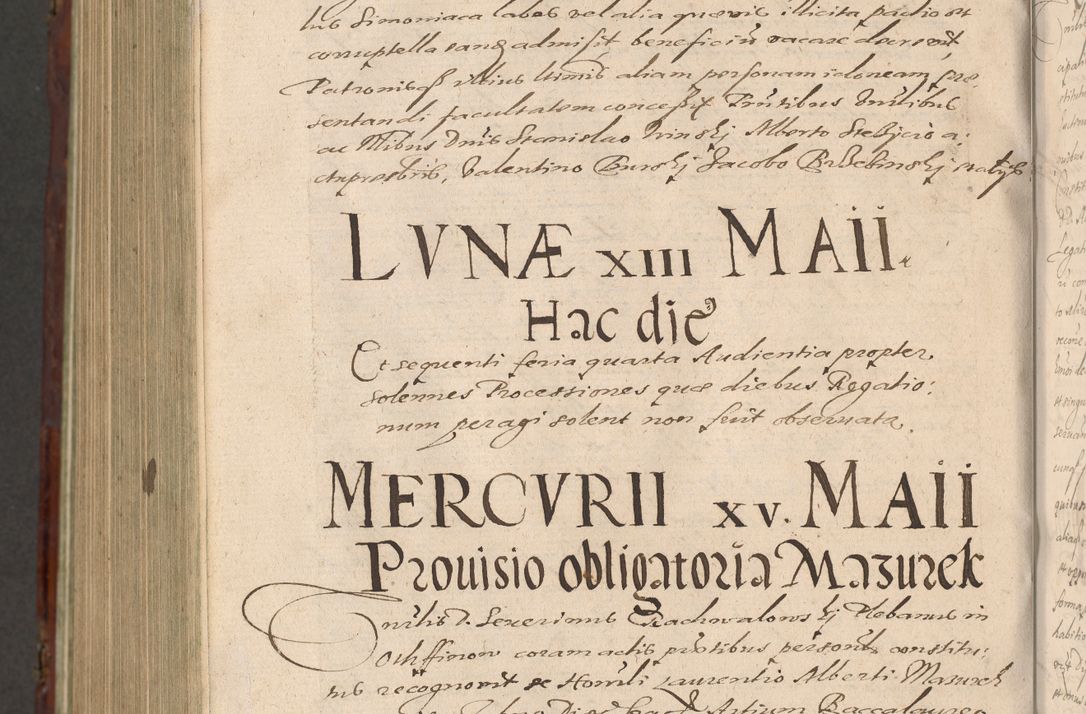 Zdjęcie nr 1292 dla obiektu archiwalnego: Acta actorum causarum sententiarum tam diffinitiuarum quam interloquutorisrum decretorum obligationum quietationum procuratorum constitutionum etc. etc. coram Reverendo Domino Paulo Dembski Dei et Apostolice Sedis Gratia Episcopalo Dicensis Suffraganeo Canonico Vicario in Spiritualibus et Officiali Generali Cracoviensis ad Annum Domini Millesimum Sexcentesimum Undecimum cuius indictio octava pontificatus Sanctissimi Domini Nostri Domini Pauli Divina Providentia Papae Vti foeliciter continuantur