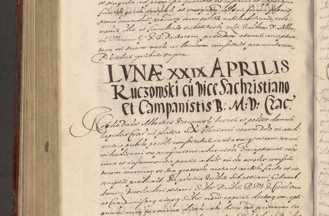 Zdjęcie nr 1278 dla obiektu archiwalnego: Acta actorum causarum sententiarum tam diffinitiuarum quam interloquutorisrum decretorum obligationum quietationum procuratorum constitutionum etc. etc. coram Reverendo Domino Paulo Dembski Dei et Apostolice Sedis Gratia Episcopalo Dicensis Suffraganeo Canonico Vicario in Spiritualibus et Officiali Generali Cracoviensis ad Annum Domini Millesimum Sexcentesimum Undecimum cuius indictio octava pontificatus Sanctissimi Domini Nostri Domini Pauli Divina Providentia Papae Vti foeliciter continuantur