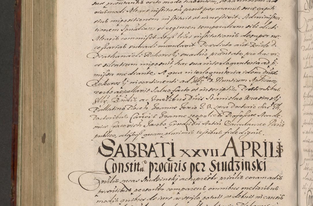 Zdjęcie nr 1276 dla obiektu archiwalnego: Acta actorum causarum sententiarum tam diffinitiuarum quam interloquutorisrum decretorum obligationum quietationum procuratorum constitutionum etc. etc. coram Reverendo Domino Paulo Dembski Dei et Apostolice Sedis Gratia Episcopalo Dicensis Suffraganeo Canonico Vicario in Spiritualibus et Officiali Generali Cracoviensis ad Annum Domini Millesimum Sexcentesimum Undecimum cuius indictio octava pontificatus Sanctissimi Domini Nostri Domini Pauli Divina Providentia Papae Vti foeliciter continuantur