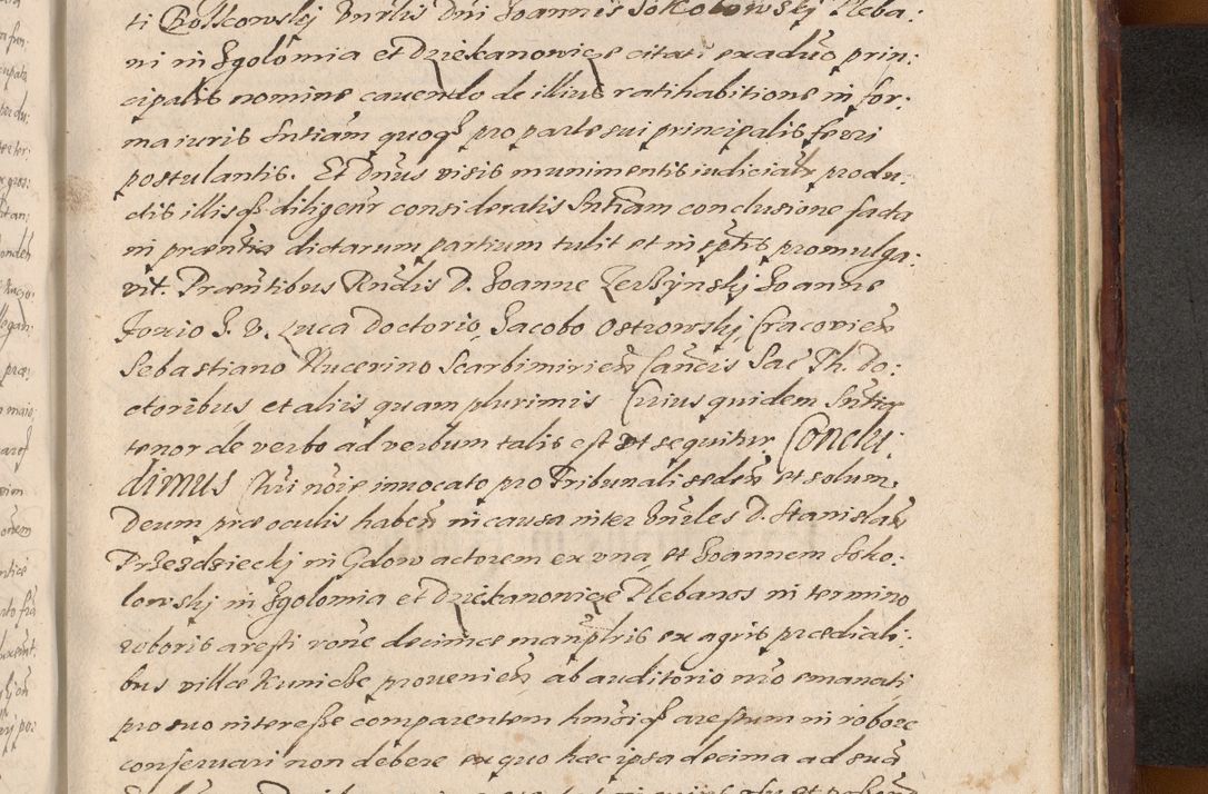Zdjęcie nr 1273 dla obiektu archiwalnego: Acta actorum causarum sententiarum tam diffinitiuarum quam interloquutorisrum decretorum obligationum quietationum procuratorum constitutionum etc. etc. coram Reverendo Domino Paulo Dembski Dei et Apostolice Sedis Gratia Episcopalo Dicensis Suffraganeo Canonico Vicario in Spiritualibus et Officiali Generali Cracoviensis ad Annum Domini Millesimum Sexcentesimum Undecimum cuius indictio octava pontificatus Sanctissimi Domini Nostri Domini Pauli Divina Providentia Papae Vti foeliciter continuantur
