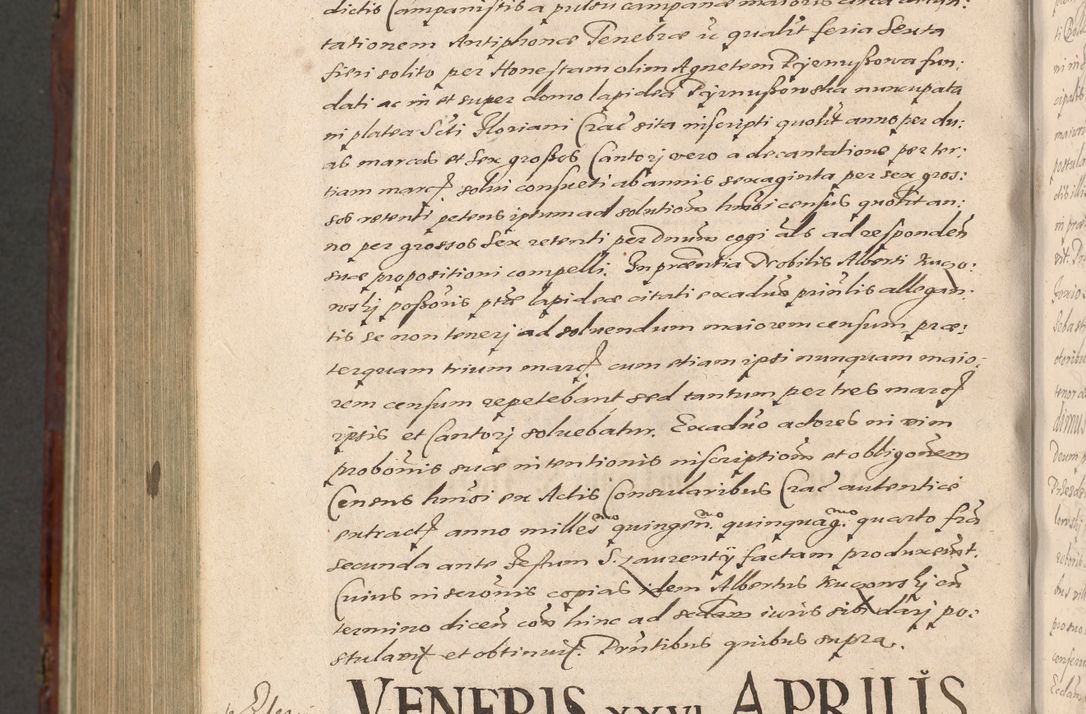 Zdjęcie nr 1272 dla obiektu archiwalnego: Acta actorum causarum sententiarum tam diffinitiuarum quam interloquutorisrum decretorum obligationum quietationum procuratorum constitutionum etc. etc. coram Reverendo Domino Paulo Dembski Dei et Apostolice Sedis Gratia Episcopalo Dicensis Suffraganeo Canonico Vicario in Spiritualibus et Officiali Generali Cracoviensis ad Annum Domini Millesimum Sexcentesimum Undecimum cuius indictio octava pontificatus Sanctissimi Domini Nostri Domini Pauli Divina Providentia Papae Vti foeliciter continuantur