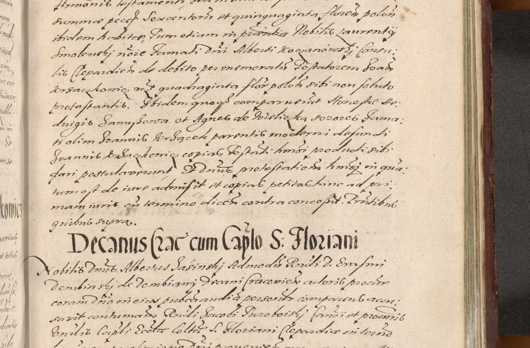 Zdjęcie nr 1271 dla obiektu archiwalnego: Acta actorum causarum sententiarum tam diffinitiuarum quam interloquutorisrum decretorum obligationum quietationum procuratorum constitutionum etc. etc. coram Reverendo Domino Paulo Dembski Dei et Apostolice Sedis Gratia Episcopalo Dicensis Suffraganeo Canonico Vicario in Spiritualibus et Officiali Generali Cracoviensis ad Annum Domini Millesimum Sexcentesimum Undecimum cuius indictio octava pontificatus Sanctissimi Domini Nostri Domini Pauli Divina Providentia Papae Vti foeliciter continuantur