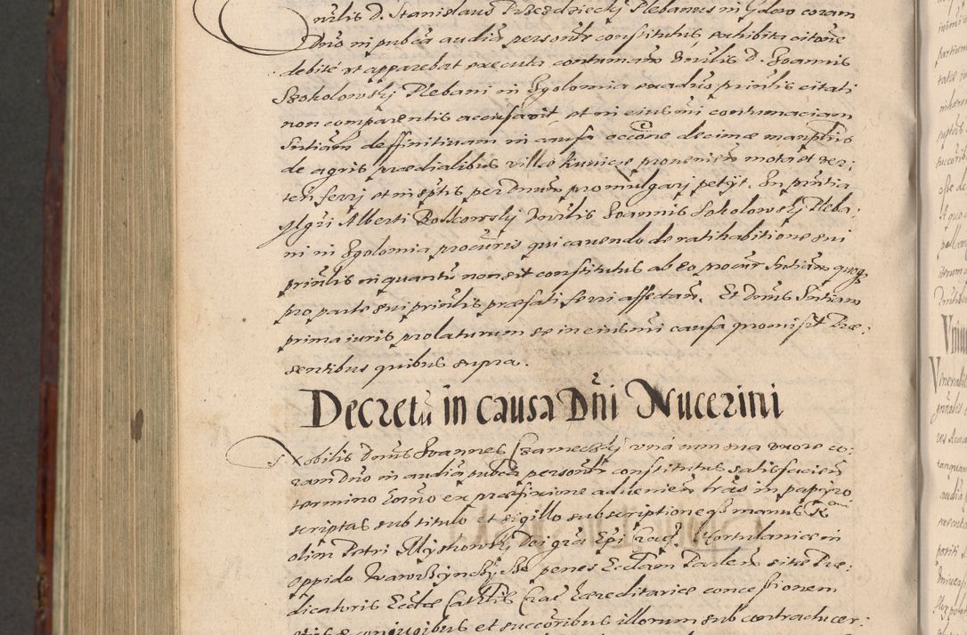 Zdjęcie nr 1268 dla obiektu archiwalnego: Acta actorum causarum sententiarum tam diffinitiuarum quam interloquutorisrum decretorum obligationum quietationum procuratorum constitutionum etc. etc. coram Reverendo Domino Paulo Dembski Dei et Apostolice Sedis Gratia Episcopalo Dicensis Suffraganeo Canonico Vicario in Spiritualibus et Officiali Generali Cracoviensis ad Annum Domini Millesimum Sexcentesimum Undecimum cuius indictio octava pontificatus Sanctissimi Domini Nostri Domini Pauli Divina Providentia Papae Vti foeliciter continuantur