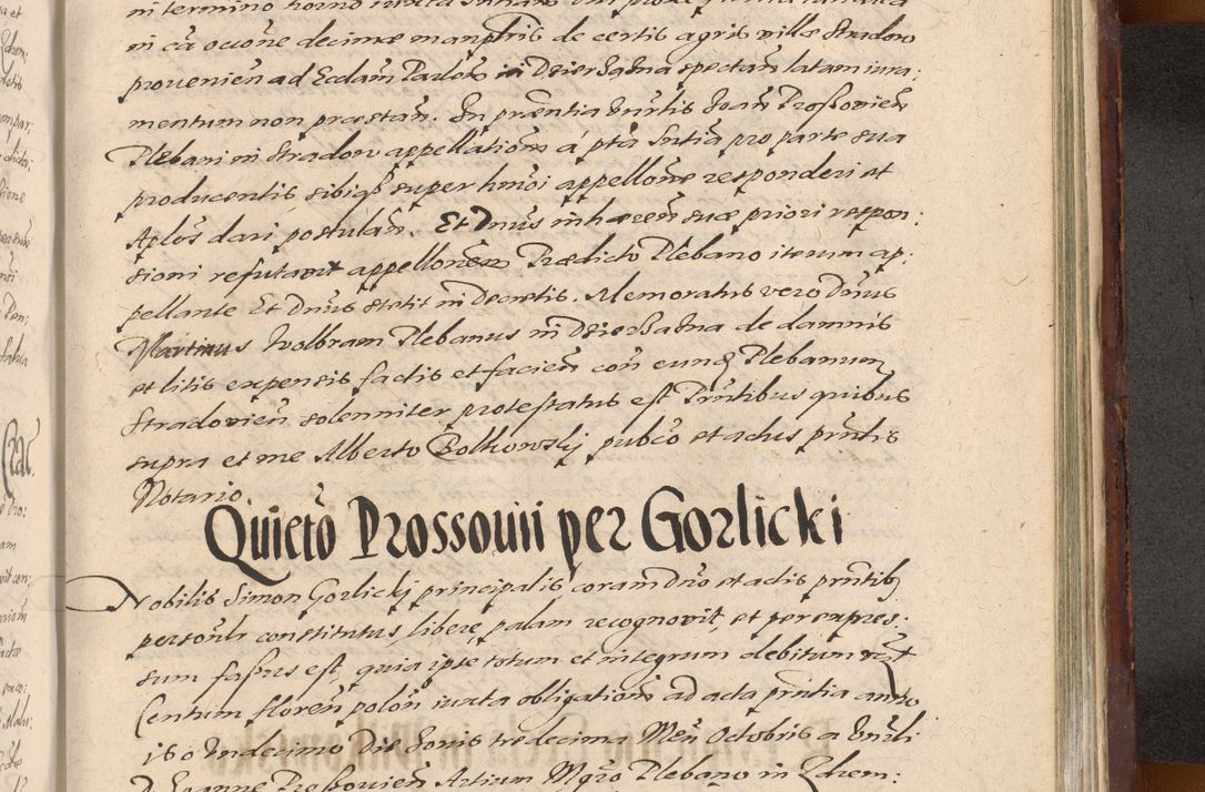 Zdjęcie nr 1263 dla obiektu archiwalnego: Acta actorum causarum sententiarum tam diffinitiuarum quam interloquutorisrum decretorum obligationum quietationum procuratorum constitutionum etc. etc. coram Reverendo Domino Paulo Dembski Dei et Apostolice Sedis Gratia Episcopalo Dicensis Suffraganeo Canonico Vicario in Spiritualibus et Officiali Generali Cracoviensis ad Annum Domini Millesimum Sexcentesimum Undecimum cuius indictio octava pontificatus Sanctissimi Domini Nostri Domini Pauli Divina Providentia Papae Vti foeliciter continuantur