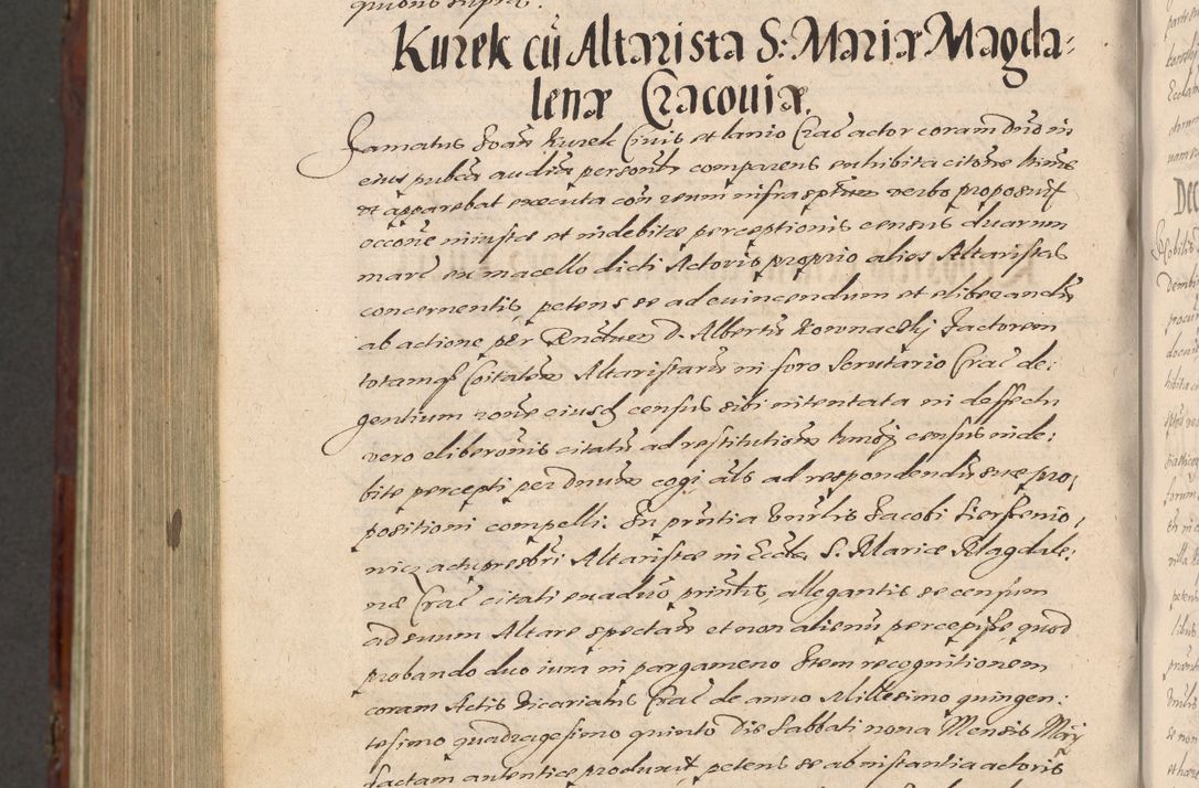 Zdjęcie nr 1260 dla obiektu archiwalnego: Acta actorum causarum sententiarum tam diffinitiuarum quam interloquutorisrum decretorum obligationum quietationum procuratorum constitutionum etc. etc. coram Reverendo Domino Paulo Dembski Dei et Apostolice Sedis Gratia Episcopalo Dicensis Suffraganeo Canonico Vicario in Spiritualibus et Officiali Generali Cracoviensis ad Annum Domini Millesimum Sexcentesimum Undecimum cuius indictio octava pontificatus Sanctissimi Domini Nostri Domini Pauli Divina Providentia Papae Vti foeliciter continuantur