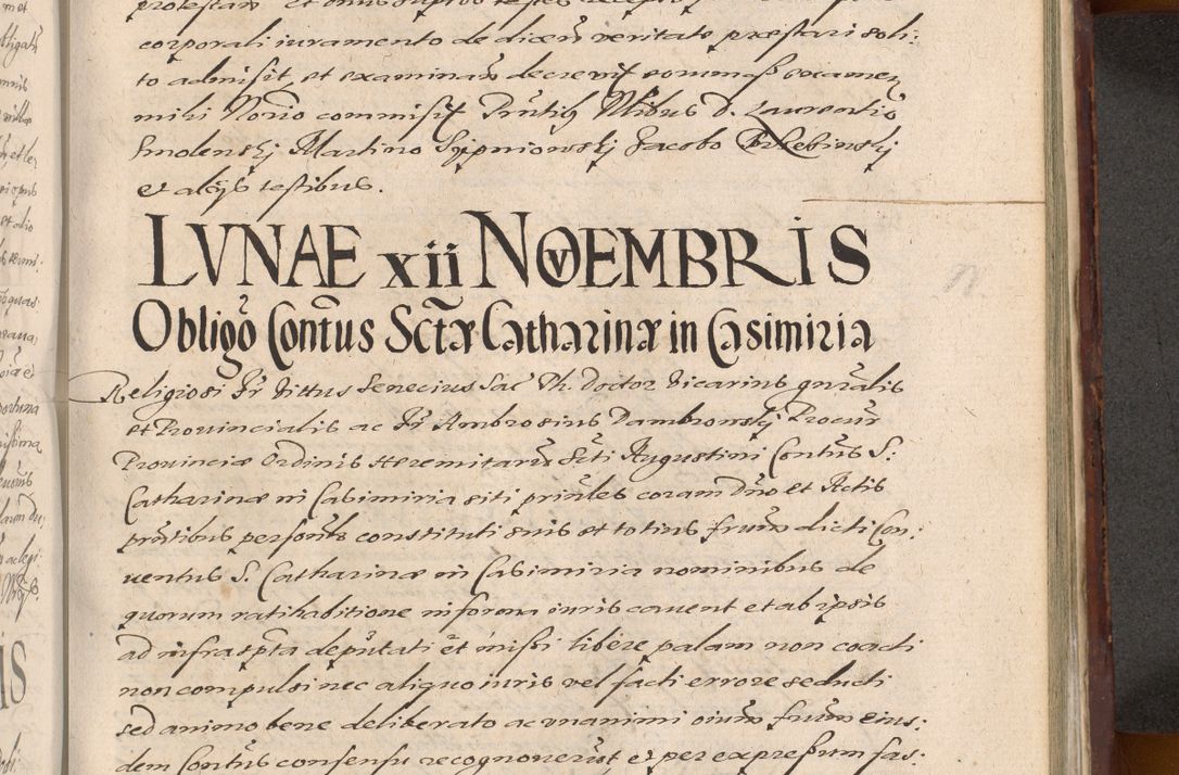 Zdjęcie nr 1011 dla obiektu archiwalnego: Acta actorum causarum sententiarum tam diffinitiuarum quam interloquutorisrum decretorum obligationum quietationum procuratorum constitutionum etc. etc. coram Reverendo Domino Paulo Dembski Dei et Apostolice Sedis Gratia Episcopalo Dicensis Suffraganeo Canonico Vicario in Spiritualibus et Officiali Generali Cracoviensis ad Annum Domini Millesimum Sexcentesimum Undecimum cuius indictio octava pontificatus Sanctissimi Domini Nostri Domini Pauli Divina Providentia Papae Vti foeliciter continuantur