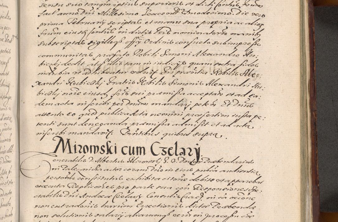 Zdjęcie nr 1013 dla obiektu archiwalnego: Acta actorum causarum sententiarum tam diffinitiuarum quam interloquutorisrum decretorum obligationum quietationum procuratorum constitutionum etc. etc. coram Reverendo Domino Paulo Dembski Dei et Apostolice Sedis Gratia Episcopalo Dicensis Suffraganeo Canonico Vicario in Spiritualibus et Officiali Generali Cracoviensis ad Annum Domini Millesimum Sexcentesimum Undecimum cuius indictio octava pontificatus Sanctissimi Domini Nostri Domini Pauli Divina Providentia Papae Vti foeliciter continuantur