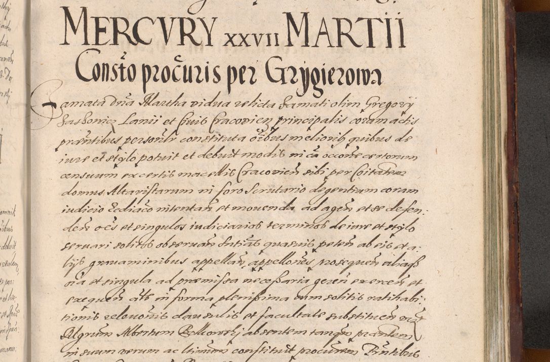 Zdjęcie nr 1239 dla obiektu archiwalnego: Acta actorum causarum sententiarum tam diffinitiuarum quam interloquutorisrum decretorum obligationum quietationum procuratorum constitutionum etc. etc. coram Reverendo Domino Paulo Dembski Dei et Apostolice Sedis Gratia Episcopalo Dicensis Suffraganeo Canonico Vicario in Spiritualibus et Officiali Generali Cracoviensis ad Annum Domini Millesimum Sexcentesimum Undecimum cuius indictio octava pontificatus Sanctissimi Domini Nostri Domini Pauli Divina Providentia Papae Vti foeliciter continuantur