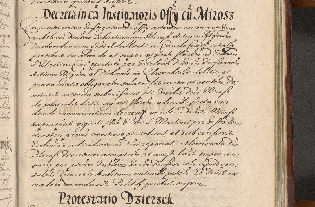 Zdjęcie nr 1235 dla obiektu archiwalnego: Acta actorum causarum sententiarum tam diffinitiuarum quam interloquutorisrum decretorum obligationum quietationum procuratorum constitutionum etc. etc. coram Reverendo Domino Paulo Dembski Dei et Apostolice Sedis Gratia Episcopalo Dicensis Suffraganeo Canonico Vicario in Spiritualibus et Officiali Generali Cracoviensis ad Annum Domini Millesimum Sexcentesimum Undecimum cuius indictio octava pontificatus Sanctissimi Domini Nostri Domini Pauli Divina Providentia Papae Vti foeliciter continuantur