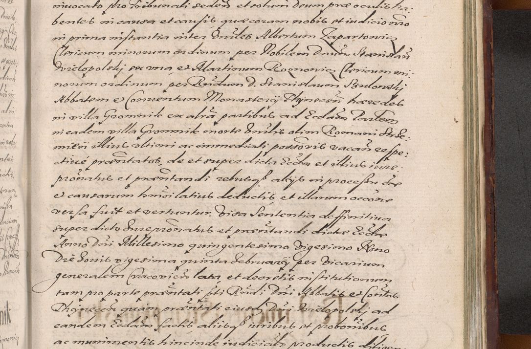 Zdjęcie nr 1225 dla obiektu archiwalnego: Acta actorum causarum sententiarum tam diffinitiuarum quam interloquutorisrum decretorum obligationum quietationum procuratorum constitutionum etc. etc. coram Reverendo Domino Paulo Dembski Dei et Apostolice Sedis Gratia Episcopalo Dicensis Suffraganeo Canonico Vicario in Spiritualibus et Officiali Generali Cracoviensis ad Annum Domini Millesimum Sexcentesimum Undecimum cuius indictio octava pontificatus Sanctissimi Domini Nostri Domini Pauli Divina Providentia Papae Vti foeliciter continuantur
