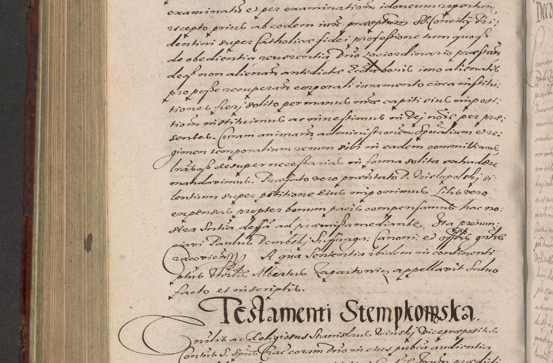Zdjęcie nr 1226 dla obiektu archiwalnego: Acta actorum causarum sententiarum tam diffinitiuarum quam interloquutorisrum decretorum obligationum quietationum procuratorum constitutionum etc. etc. coram Reverendo Domino Paulo Dembski Dei et Apostolice Sedis Gratia Episcopalo Dicensis Suffraganeo Canonico Vicario in Spiritualibus et Officiali Generali Cracoviensis ad Annum Domini Millesimum Sexcentesimum Undecimum cuius indictio octava pontificatus Sanctissimi Domini Nostri Domini Pauli Divina Providentia Papae Vti foeliciter continuantur