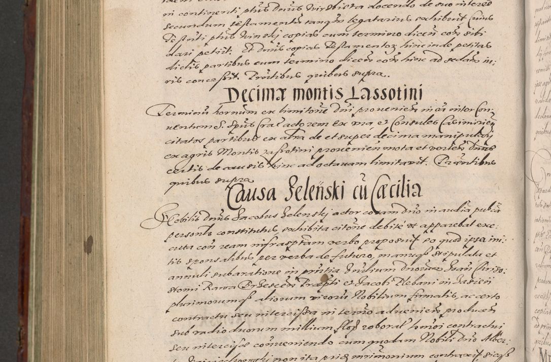 Zdjęcie nr 1208 dla obiektu archiwalnego: Acta actorum causarum sententiarum tam diffinitiuarum quam interloquutorisrum decretorum obligationum quietationum procuratorum constitutionum etc. etc. coram Reverendo Domino Paulo Dembski Dei et Apostolice Sedis Gratia Episcopalo Dicensis Suffraganeo Canonico Vicario in Spiritualibus et Officiali Generali Cracoviensis ad Annum Domini Millesimum Sexcentesimum Undecimum cuius indictio octava pontificatus Sanctissimi Domini Nostri Domini Pauli Divina Providentia Papae Vti foeliciter continuantur