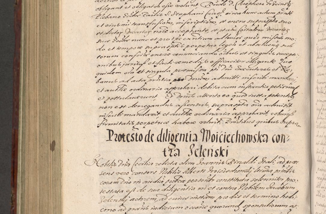 Zdjęcie nr 1204 dla obiektu archiwalnego: Acta actorum causarum sententiarum tam diffinitiuarum quam interloquutorisrum decretorum obligationum quietationum procuratorum constitutionum etc. etc. coram Reverendo Domino Paulo Dembski Dei et Apostolice Sedis Gratia Episcopalo Dicensis Suffraganeo Canonico Vicario in Spiritualibus et Officiali Generali Cracoviensis ad Annum Domini Millesimum Sexcentesimum Undecimum cuius indictio octava pontificatus Sanctissimi Domini Nostri Domini Pauli Divina Providentia Papae Vti foeliciter continuantur
