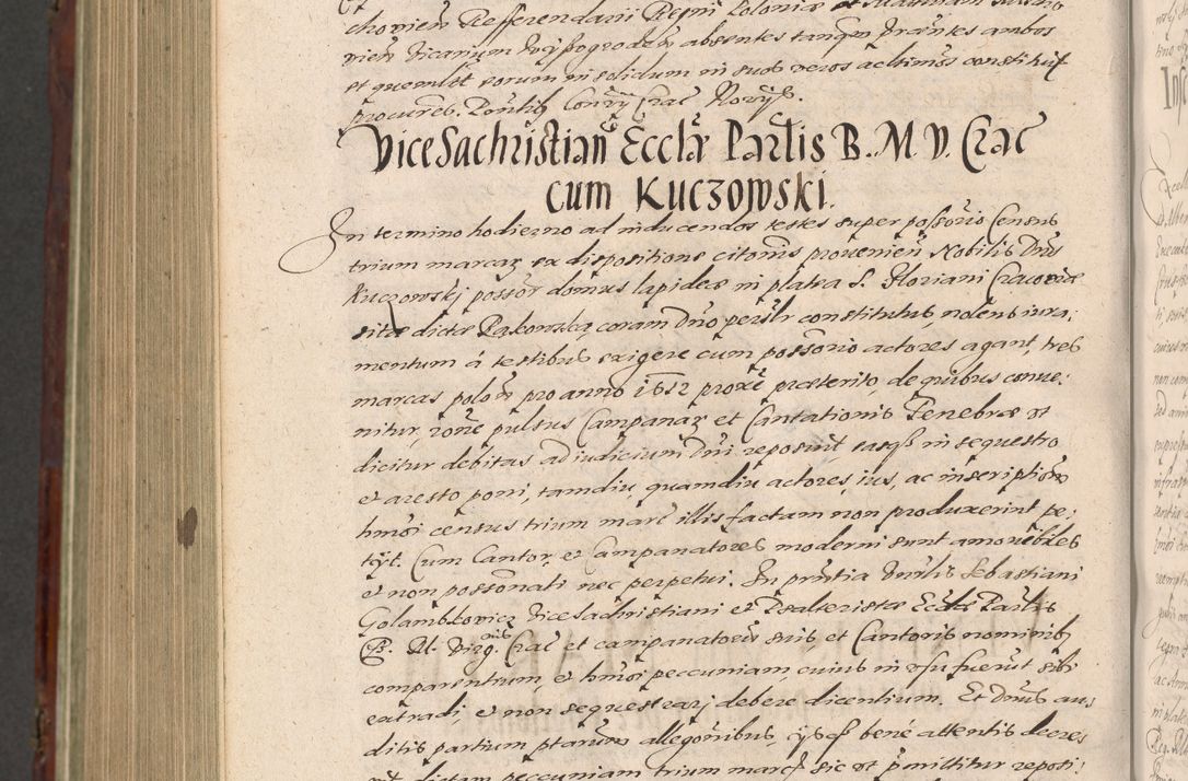 Zdjęcie nr 1202 dla obiektu archiwalnego: Acta actorum causarum sententiarum tam diffinitiuarum quam interloquutorisrum decretorum obligationum quietationum procuratorum constitutionum etc. etc. coram Reverendo Domino Paulo Dembski Dei et Apostolice Sedis Gratia Episcopalo Dicensis Suffraganeo Canonico Vicario in Spiritualibus et Officiali Generali Cracoviensis ad Annum Domini Millesimum Sexcentesimum Undecimum cuius indictio octava pontificatus Sanctissimi Domini Nostri Domini Pauli Divina Providentia Papae Vti foeliciter continuantur