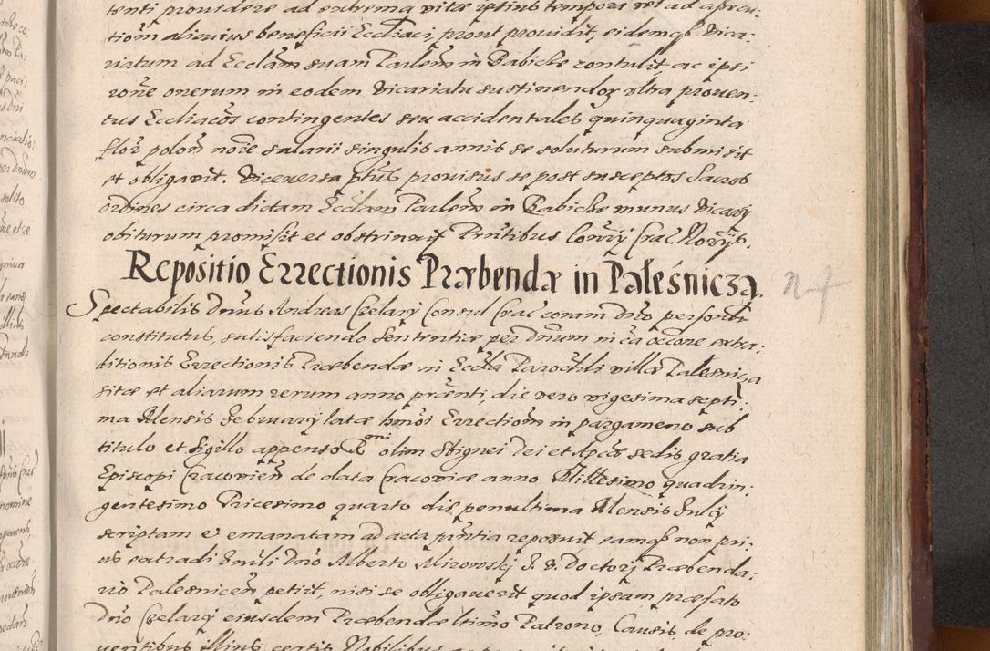 Zdjęcie nr 1199 dla obiektu archiwalnego: Acta actorum causarum sententiarum tam diffinitiuarum quam interloquutorisrum decretorum obligationum quietationum procuratorum constitutionum etc. etc. coram Reverendo Domino Paulo Dembski Dei et Apostolice Sedis Gratia Episcopalo Dicensis Suffraganeo Canonico Vicario in Spiritualibus et Officiali Generali Cracoviensis ad Annum Domini Millesimum Sexcentesimum Undecimum cuius indictio octava pontificatus Sanctissimi Domini Nostri Domini Pauli Divina Providentia Papae Vti foeliciter continuantur