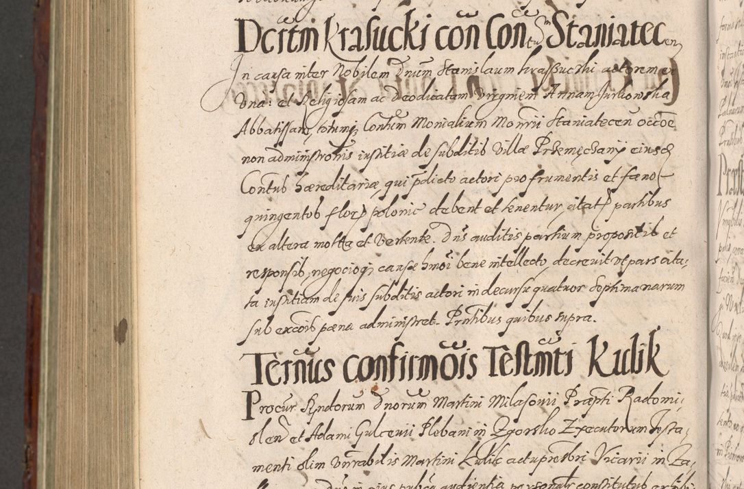Zdjęcie nr 1182 dla obiektu archiwalnego: Acta actorum causarum sententiarum tam diffinitiuarum quam interloquutorisrum decretorum obligationum quietationum procuratorum constitutionum etc. etc. coram Reverendo Domino Paulo Dembski Dei et Apostolice Sedis Gratia Episcopalo Dicensis Suffraganeo Canonico Vicario in Spiritualibus et Officiali Generali Cracoviensis ad Annum Domini Millesimum Sexcentesimum Undecimum cuius indictio octava pontificatus Sanctissimi Domini Nostri Domini Pauli Divina Providentia Papae Vti foeliciter continuantur