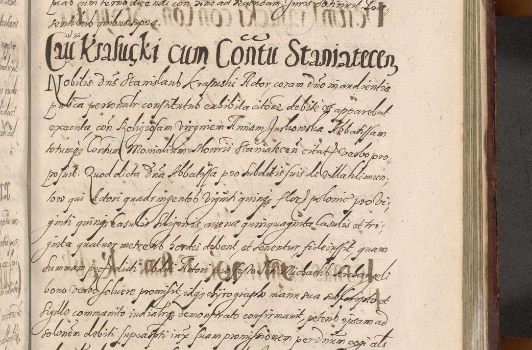 Zdjęcie nr 1181 dla obiektu archiwalnego: Acta actorum causarum sententiarum tam diffinitiuarum quam interloquutorisrum decretorum obligationum quietationum procuratorum constitutionum etc. etc. coram Reverendo Domino Paulo Dembski Dei et Apostolice Sedis Gratia Episcopalo Dicensis Suffraganeo Canonico Vicario in Spiritualibus et Officiali Generali Cracoviensis ad Annum Domini Millesimum Sexcentesimum Undecimum cuius indictio octava pontificatus Sanctissimi Domini Nostri Domini Pauli Divina Providentia Papae Vti foeliciter continuantur