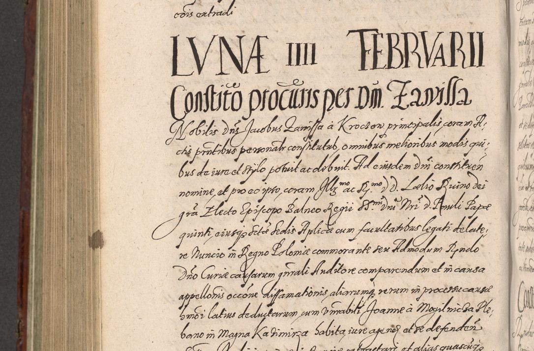 Zdjęcie nr 1150 dla obiektu archiwalnego: Acta actorum causarum sententiarum tam diffinitiuarum quam interloquutorisrum decretorum obligationum quietationum procuratorum constitutionum etc. etc. coram Reverendo Domino Paulo Dembski Dei et Apostolice Sedis Gratia Episcopalo Dicensis Suffraganeo Canonico Vicario in Spiritualibus et Officiali Generali Cracoviensis ad Annum Domini Millesimum Sexcentesimum Undecimum cuius indictio octava pontificatus Sanctissimi Domini Nostri Domini Pauli Divina Providentia Papae Vti foeliciter continuantur