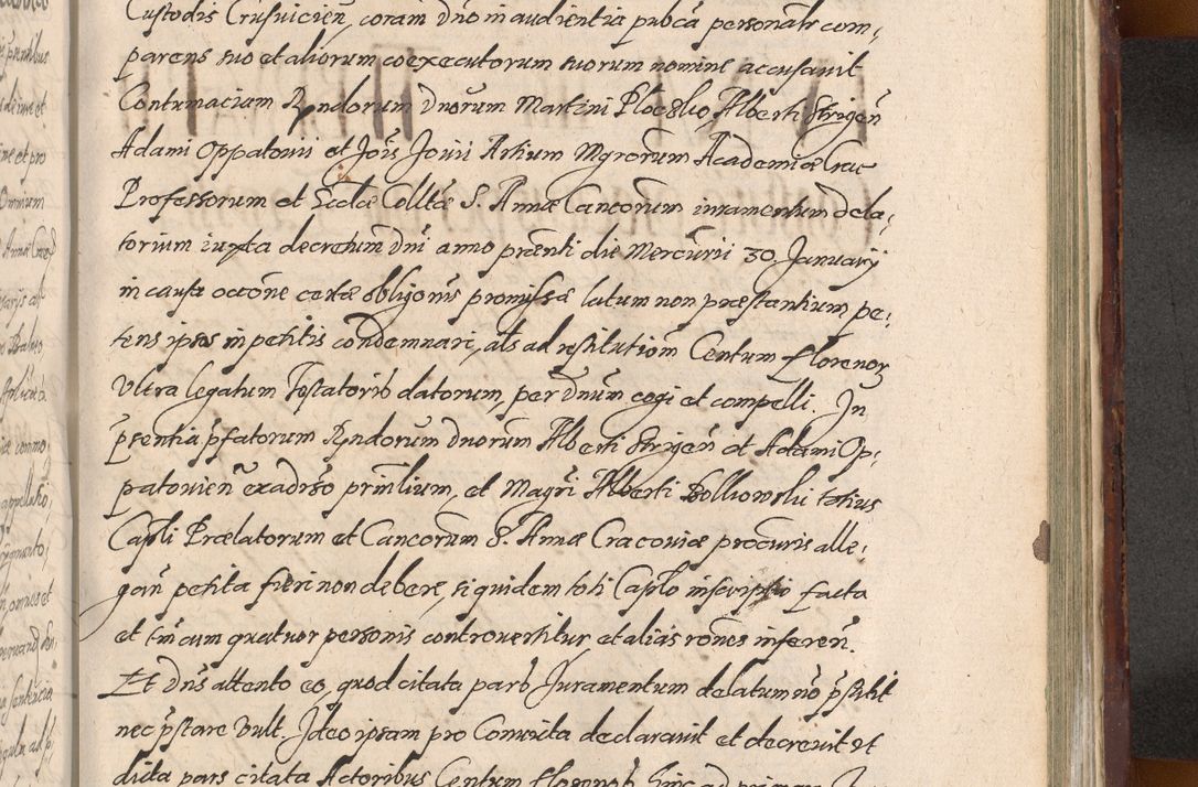 Zdjęcie nr 1149 dla obiektu archiwalnego: Acta actorum causarum sententiarum tam diffinitiuarum quam interloquutorisrum decretorum obligationum quietationum procuratorum constitutionum etc. etc. coram Reverendo Domino Paulo Dembski Dei et Apostolice Sedis Gratia Episcopalo Dicensis Suffraganeo Canonico Vicario in Spiritualibus et Officiali Generali Cracoviensis ad Annum Domini Millesimum Sexcentesimum Undecimum cuius indictio octava pontificatus Sanctissimi Domini Nostri Domini Pauli Divina Providentia Papae Vti foeliciter continuantur