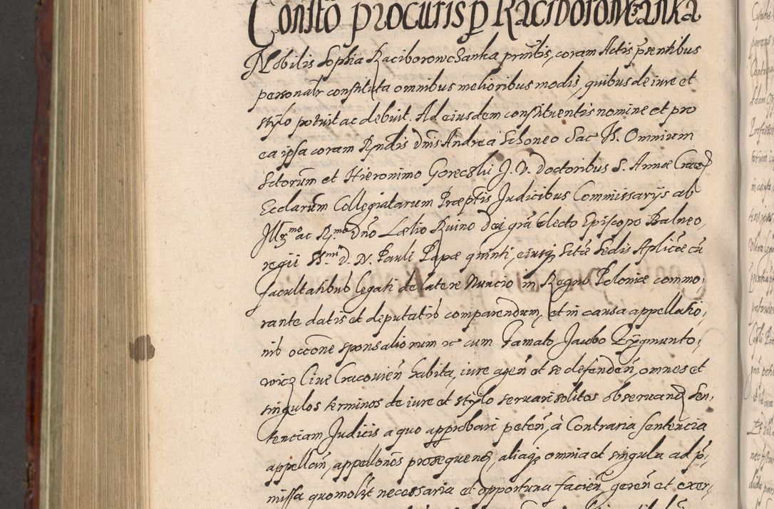 Zdjęcie nr 1148 dla obiektu archiwalnego: Acta actorum causarum sententiarum tam diffinitiuarum quam interloquutorisrum decretorum obligationum quietationum procuratorum constitutionum etc. etc. coram Reverendo Domino Paulo Dembski Dei et Apostolice Sedis Gratia Episcopalo Dicensis Suffraganeo Canonico Vicario in Spiritualibus et Officiali Generali Cracoviensis ad Annum Domini Millesimum Sexcentesimum Undecimum cuius indictio octava pontificatus Sanctissimi Domini Nostri Domini Pauli Divina Providentia Papae Vti foeliciter continuantur