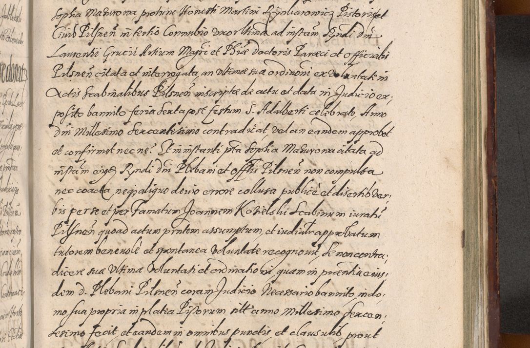 Zdjęcie nr 1143 dla obiektu archiwalnego: Acta actorum causarum sententiarum tam diffinitiuarum quam interloquutorisrum decretorum obligationum quietationum procuratorum constitutionum etc. etc. coram Reverendo Domino Paulo Dembski Dei et Apostolice Sedis Gratia Episcopalo Dicensis Suffraganeo Canonico Vicario in Spiritualibus et Officiali Generali Cracoviensis ad Annum Domini Millesimum Sexcentesimum Undecimum cuius indictio octava pontificatus Sanctissimi Domini Nostri Domini Pauli Divina Providentia Papae Vti foeliciter continuantur