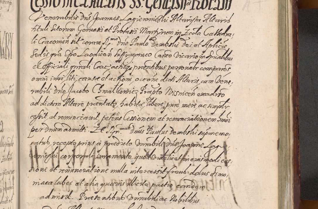 Zdjęcie nr 1133 dla obiektu archiwalnego: Acta actorum causarum sententiarum tam diffinitiuarum quam interloquutorisrum decretorum obligationum quietationum procuratorum constitutionum etc. etc. coram Reverendo Domino Paulo Dembski Dei et Apostolice Sedis Gratia Episcopalo Dicensis Suffraganeo Canonico Vicario in Spiritualibus et Officiali Generali Cracoviensis ad Annum Domini Millesimum Sexcentesimum Undecimum cuius indictio octava pontificatus Sanctissimi Domini Nostri Domini Pauli Divina Providentia Papae Vti foeliciter continuantur
