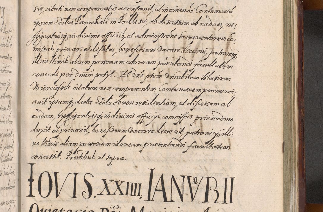 Zdjęcie nr 1131 dla obiektu archiwalnego: Acta actorum causarum sententiarum tam diffinitiuarum quam interloquutorisrum decretorum obligationum quietationum procuratorum constitutionum etc. etc. coram Reverendo Domino Paulo Dembski Dei et Apostolice Sedis Gratia Episcopalo Dicensis Suffraganeo Canonico Vicario in Spiritualibus et Officiali Generali Cracoviensis ad Annum Domini Millesimum Sexcentesimum Undecimum cuius indictio octava pontificatus Sanctissimi Domini Nostri Domini Pauli Divina Providentia Papae Vti foeliciter continuantur