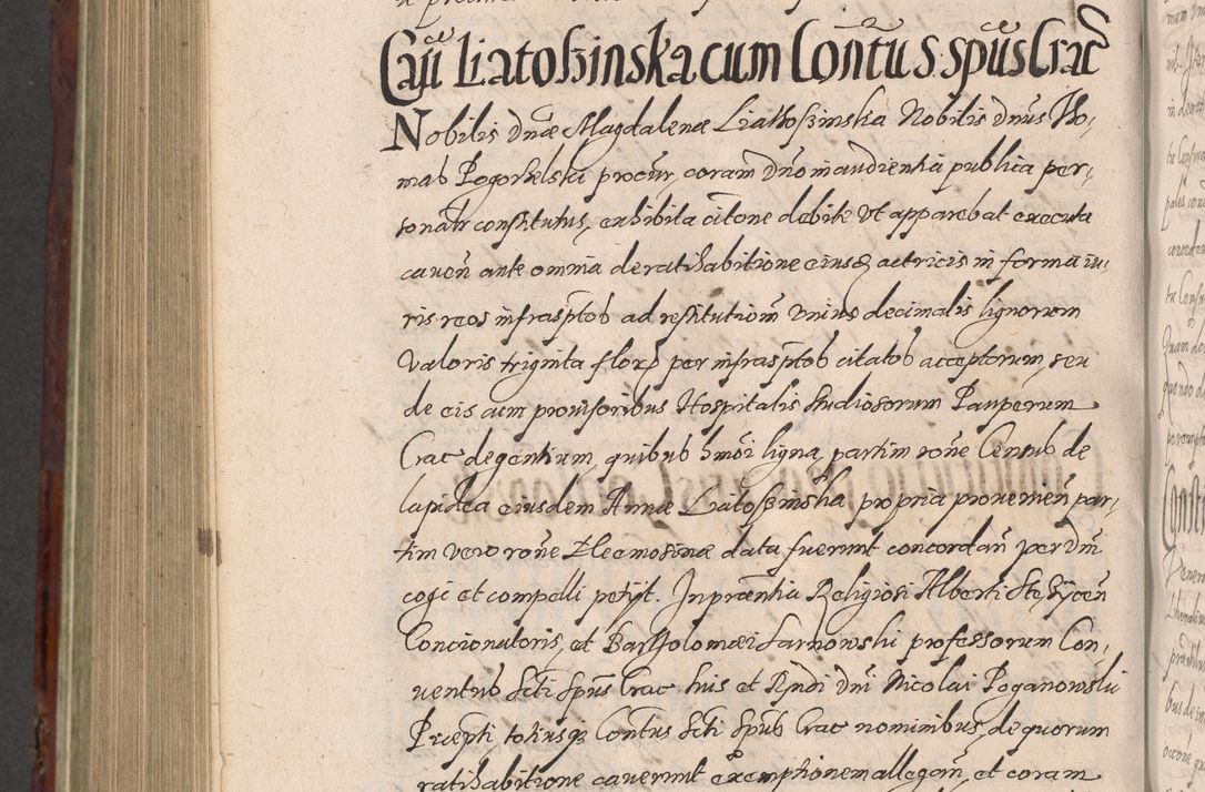 Zdjęcie nr 1128 dla obiektu archiwalnego: Acta actorum causarum sententiarum tam diffinitiuarum quam interloquutorisrum decretorum obligationum quietationum procuratorum constitutionum etc. etc. coram Reverendo Domino Paulo Dembski Dei et Apostolice Sedis Gratia Episcopalo Dicensis Suffraganeo Canonico Vicario in Spiritualibus et Officiali Generali Cracoviensis ad Annum Domini Millesimum Sexcentesimum Undecimum cuius indictio octava pontificatus Sanctissimi Domini Nostri Domini Pauli Divina Providentia Papae Vti foeliciter continuantur