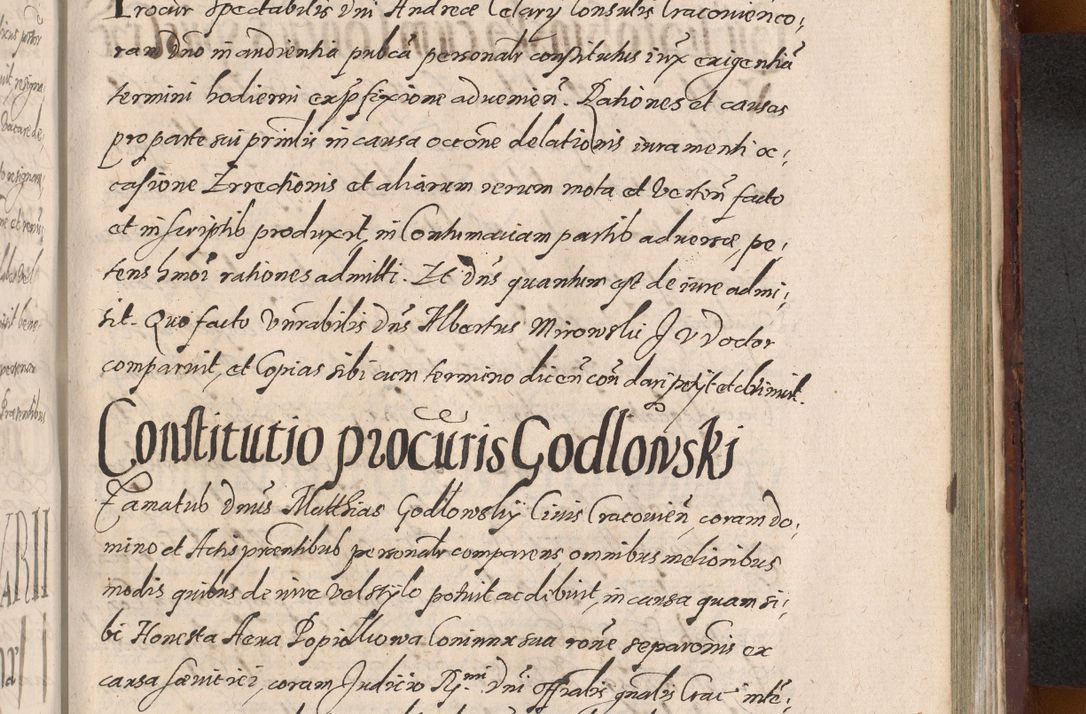 Zdjęcie nr 1127 dla obiektu archiwalnego: Acta actorum causarum sententiarum tam diffinitiuarum quam interloquutorisrum decretorum obligationum quietationum procuratorum constitutionum etc. etc. coram Reverendo Domino Paulo Dembski Dei et Apostolice Sedis Gratia Episcopalo Dicensis Suffraganeo Canonico Vicario in Spiritualibus et Officiali Generali Cracoviensis ad Annum Domini Millesimum Sexcentesimum Undecimum cuius indictio octava pontificatus Sanctissimi Domini Nostri Domini Pauli Divina Providentia Papae Vti foeliciter continuantur