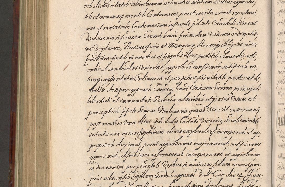 Zdjęcie nr 1112 dla obiektu archiwalnego: Acta actorum causarum sententiarum tam diffinitiuarum quam interloquutorisrum decretorum obligationum quietationum procuratorum constitutionum etc. etc. coram Reverendo Domino Paulo Dembski Dei et Apostolice Sedis Gratia Episcopalo Dicensis Suffraganeo Canonico Vicario in Spiritualibus et Officiali Generali Cracoviensis ad Annum Domini Millesimum Sexcentesimum Undecimum cuius indictio octava pontificatus Sanctissimi Domini Nostri Domini Pauli Divina Providentia Papae Vti foeliciter continuantur
