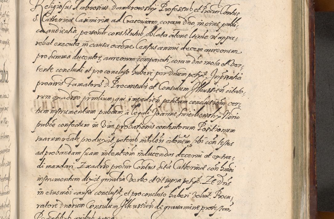 Zdjęcie nr 1099 dla obiektu archiwalnego: Acta actorum causarum sententiarum tam diffinitiuarum quam interloquutorisrum decretorum obligationum quietationum procuratorum constitutionum etc. etc. coram Reverendo Domino Paulo Dembski Dei et Apostolice Sedis Gratia Episcopalo Dicensis Suffraganeo Canonico Vicario in Spiritualibus et Officiali Generali Cracoviensis ad Annum Domini Millesimum Sexcentesimum Undecimum cuius indictio octava pontificatus Sanctissimi Domini Nostri Domini Pauli Divina Providentia Papae Vti foeliciter continuantur