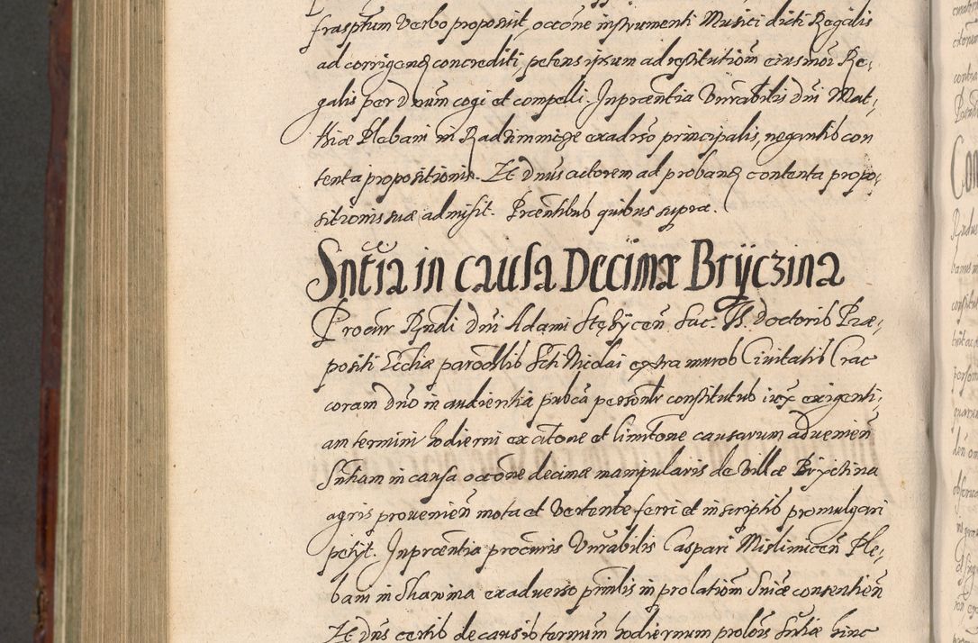 Zdjęcie nr 1094 dla obiektu archiwalnego: Acta actorum causarum sententiarum tam diffinitiuarum quam interloquutorisrum decretorum obligationum quietationum procuratorum constitutionum etc. etc. coram Reverendo Domino Paulo Dembski Dei et Apostolice Sedis Gratia Episcopalo Dicensis Suffraganeo Canonico Vicario in Spiritualibus et Officiali Generali Cracoviensis ad Annum Domini Millesimum Sexcentesimum Undecimum cuius indictio octava pontificatus Sanctissimi Domini Nostri Domini Pauli Divina Providentia Papae Vti foeliciter continuantur
