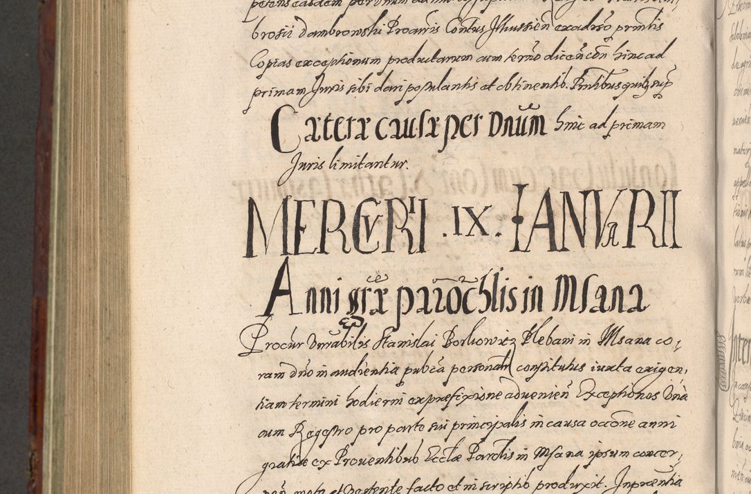 Zdjęcie nr 1092 dla obiektu archiwalnego: Acta actorum causarum sententiarum tam diffinitiuarum quam interloquutorisrum decretorum obligationum quietationum procuratorum constitutionum etc. etc. coram Reverendo Domino Paulo Dembski Dei et Apostolice Sedis Gratia Episcopalo Dicensis Suffraganeo Canonico Vicario in Spiritualibus et Officiali Generali Cracoviensis ad Annum Domini Millesimum Sexcentesimum Undecimum cuius indictio octava pontificatus Sanctissimi Domini Nostri Domini Pauli Divina Providentia Papae Vti foeliciter continuantur