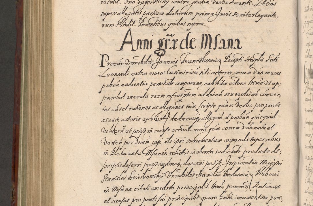 Zdjęcie nr 1090 dla obiektu archiwalnego: Acta actorum causarum sententiarum tam diffinitiuarum quam interloquutorisrum decretorum obligationum quietationum procuratorum constitutionum etc. etc. coram Reverendo Domino Paulo Dembski Dei et Apostolice Sedis Gratia Episcopalo Dicensis Suffraganeo Canonico Vicario in Spiritualibus et Officiali Generali Cracoviensis ad Annum Domini Millesimum Sexcentesimum Undecimum cuius indictio octava pontificatus Sanctissimi Domini Nostri Domini Pauli Divina Providentia Papae Vti foeliciter continuantur