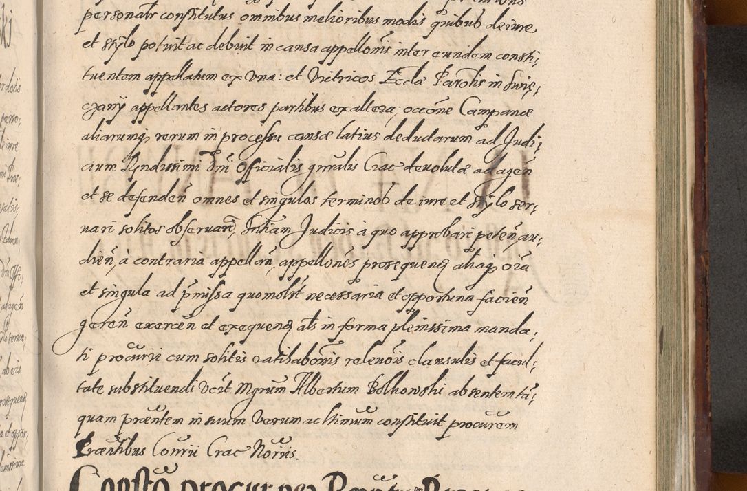 Zdjęcie nr 1083 dla obiektu archiwalnego: Acta actorum causarum sententiarum tam diffinitiuarum quam interloquutorisrum decretorum obligationum quietationum procuratorum constitutionum etc. etc. coram Reverendo Domino Paulo Dembski Dei et Apostolice Sedis Gratia Episcopalo Dicensis Suffraganeo Canonico Vicario in Spiritualibus et Officiali Generali Cracoviensis ad Annum Domini Millesimum Sexcentesimum Undecimum cuius indictio octava pontificatus Sanctissimi Domini Nostri Domini Pauli Divina Providentia Papae Vti foeliciter continuantur
