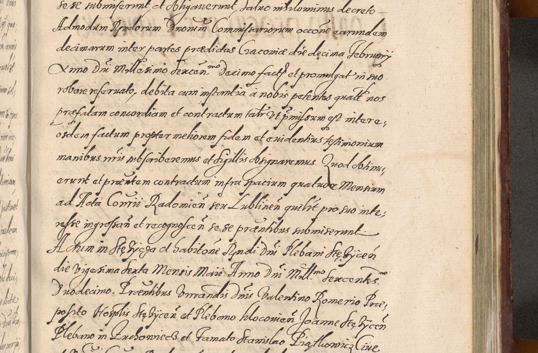 Zdjęcie nr 1081 dla obiektu archiwalnego: Acta actorum causarum sententiarum tam diffinitiuarum quam interloquutorisrum decretorum obligationum quietationum procuratorum constitutionum etc. etc. coram Reverendo Domino Paulo Dembski Dei et Apostolice Sedis Gratia Episcopalo Dicensis Suffraganeo Canonico Vicario in Spiritualibus et Officiali Generali Cracoviensis ad Annum Domini Millesimum Sexcentesimum Undecimum cuius indictio octava pontificatus Sanctissimi Domini Nostri Domini Pauli Divina Providentia Papae Vti foeliciter continuantur