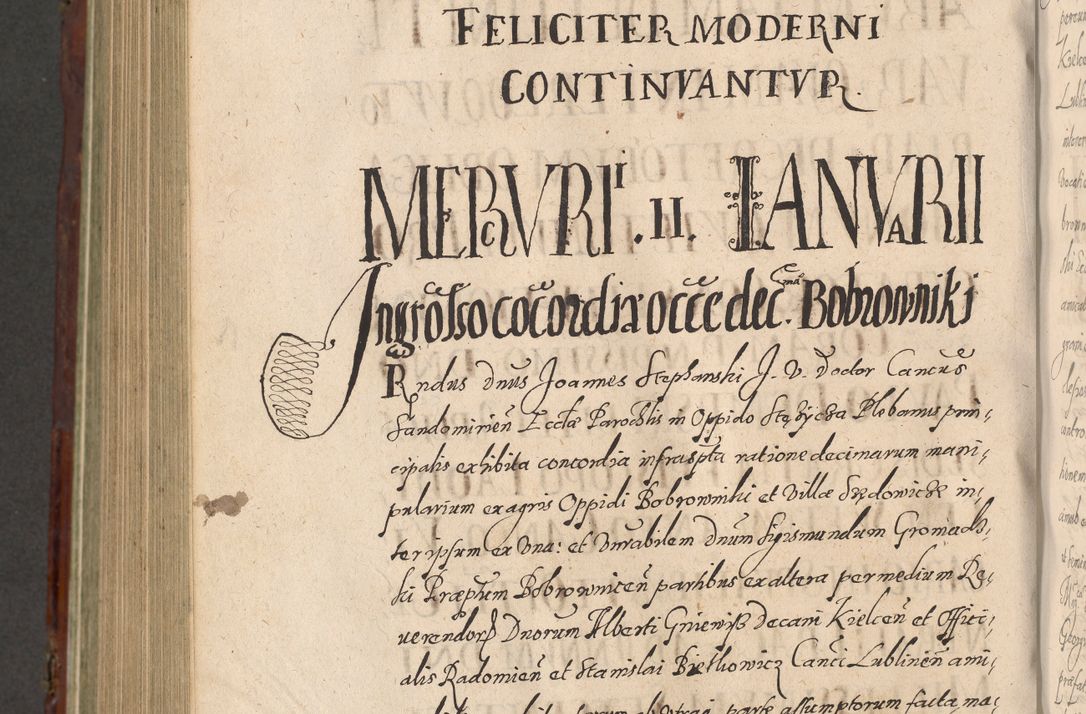 Zdjęcie nr 1078 dla obiektu archiwalnego: Acta actorum causarum sententiarum tam diffinitiuarum quam interloquutorisrum decretorum obligationum quietationum procuratorum constitutionum etc. etc. coram Reverendo Domino Paulo Dembski Dei et Apostolice Sedis Gratia Episcopalo Dicensis Suffraganeo Canonico Vicario in Spiritualibus et Officiali Generali Cracoviensis ad Annum Domini Millesimum Sexcentesimum Undecimum cuius indictio octava pontificatus Sanctissimi Domini Nostri Domini Pauli Divina Providentia Papae Vti foeliciter continuantur