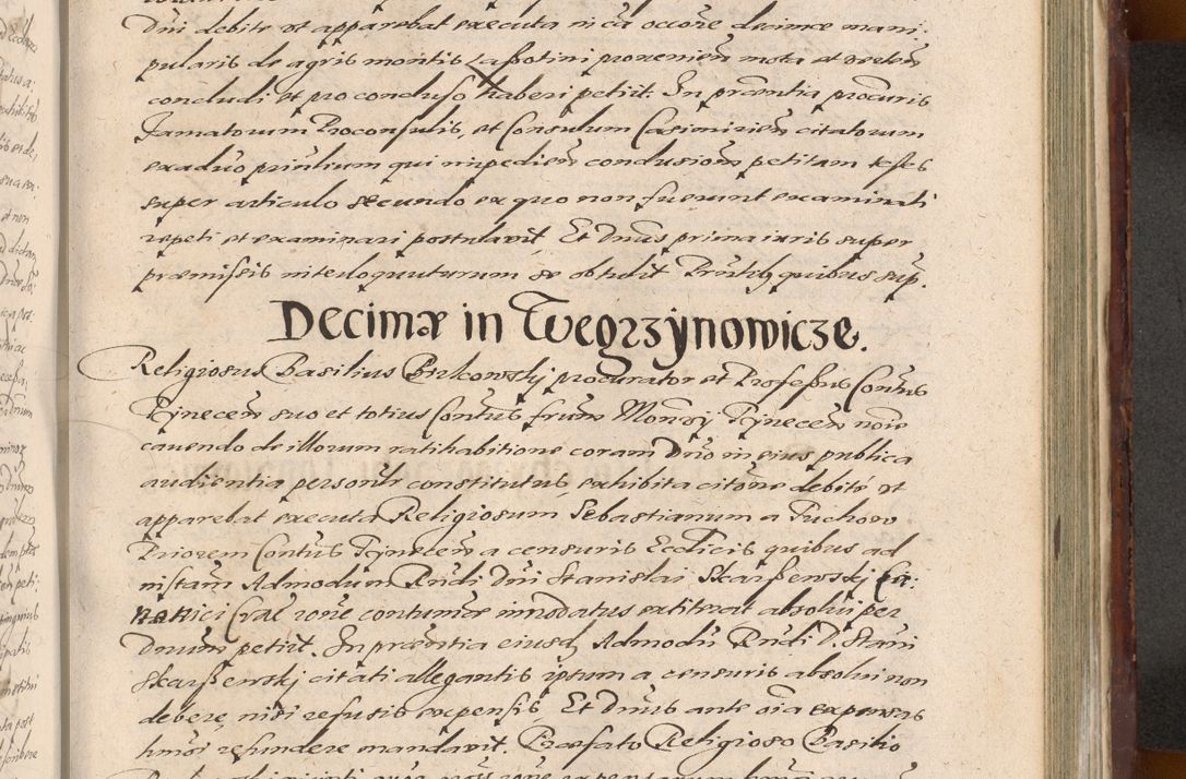 Zdjęcie nr 1067 dla obiektu archiwalnego: Acta actorum causarum sententiarum tam diffinitiuarum quam interloquutorisrum decretorum obligationum quietationum procuratorum constitutionum etc. etc. coram Reverendo Domino Paulo Dembski Dei et Apostolice Sedis Gratia Episcopalo Dicensis Suffraganeo Canonico Vicario in Spiritualibus et Officiali Generali Cracoviensis ad Annum Domini Millesimum Sexcentesimum Undecimum cuius indictio octava pontificatus Sanctissimi Domini Nostri Domini Pauli Divina Providentia Papae Vti foeliciter continuantur