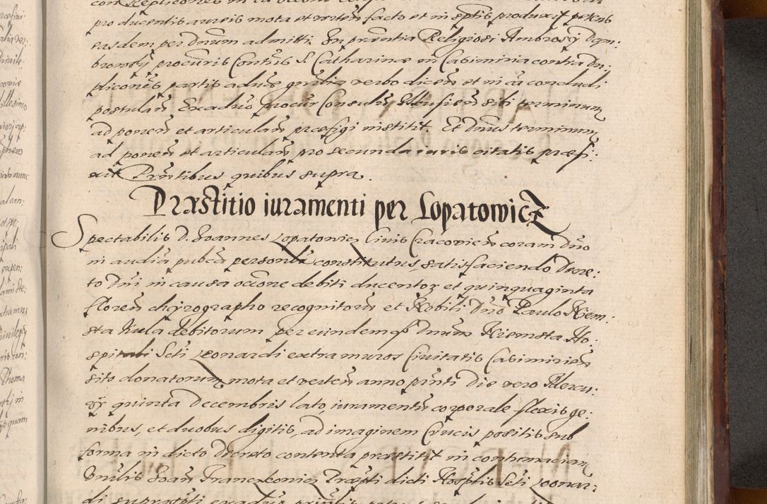 Zdjęcie nr 1059 dla obiektu archiwalnego: Acta actorum causarum sententiarum tam diffinitiuarum quam interloquutorisrum decretorum obligationum quietationum procuratorum constitutionum etc. etc. coram Reverendo Domino Paulo Dembski Dei et Apostolice Sedis Gratia Episcopalo Dicensis Suffraganeo Canonico Vicario in Spiritualibus et Officiali Generali Cracoviensis ad Annum Domini Millesimum Sexcentesimum Undecimum cuius indictio octava pontificatus Sanctissimi Domini Nostri Domini Pauli Divina Providentia Papae Vti foeliciter continuantur