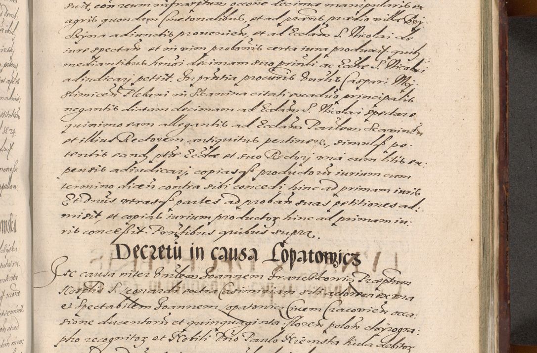 Zdjęcie nr 1055 dla obiektu archiwalnego: Acta actorum causarum sententiarum tam diffinitiuarum quam interloquutorisrum decretorum obligationum quietationum procuratorum constitutionum etc. etc. coram Reverendo Domino Paulo Dembski Dei et Apostolice Sedis Gratia Episcopalo Dicensis Suffraganeo Canonico Vicario in Spiritualibus et Officiali Generali Cracoviensis ad Annum Domini Millesimum Sexcentesimum Undecimum cuius indictio octava pontificatus Sanctissimi Domini Nostri Domini Pauli Divina Providentia Papae Vti foeliciter continuantur