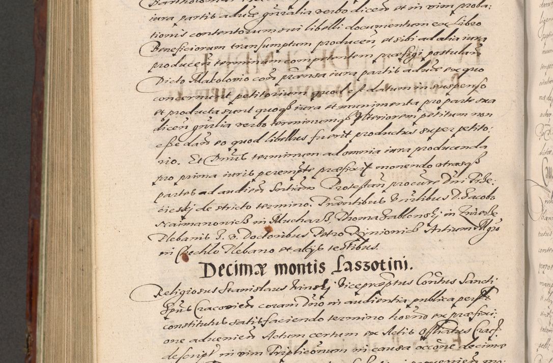 Zdjęcie nr 1048 dla obiektu archiwalnego: Acta actorum causarum sententiarum tam diffinitiuarum quam interloquutorisrum decretorum obligationum quietationum procuratorum constitutionum etc. etc. coram Reverendo Domino Paulo Dembski Dei et Apostolice Sedis Gratia Episcopalo Dicensis Suffraganeo Canonico Vicario in Spiritualibus et Officiali Generali Cracoviensis ad Annum Domini Millesimum Sexcentesimum Undecimum cuius indictio octava pontificatus Sanctissimi Domini Nostri Domini Pauli Divina Providentia Papae Vti foeliciter continuantur
