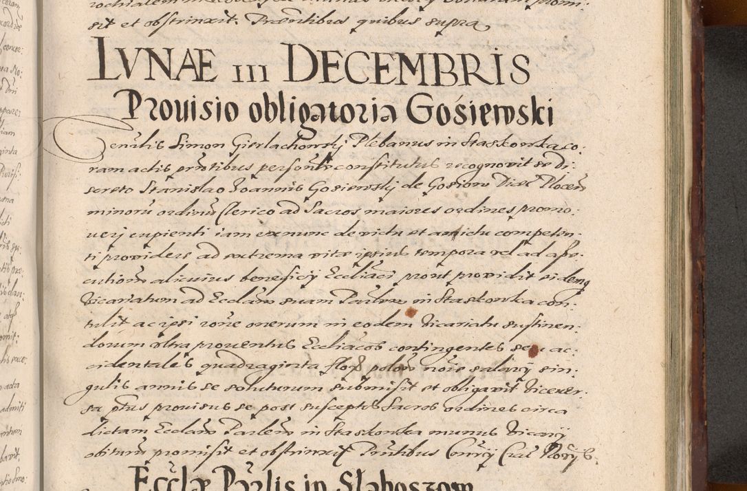 Zdjęcie nr 1047 dla obiektu archiwalnego: Acta actorum causarum sententiarum tam diffinitiuarum quam interloquutorisrum decretorum obligationum quietationum procuratorum constitutionum etc. etc. coram Reverendo Domino Paulo Dembski Dei et Apostolice Sedis Gratia Episcopalo Dicensis Suffraganeo Canonico Vicario in Spiritualibus et Officiali Generali Cracoviensis ad Annum Domini Millesimum Sexcentesimum Undecimum cuius indictio octava pontificatus Sanctissimi Domini Nostri Domini Pauli Divina Providentia Papae Vti foeliciter continuantur