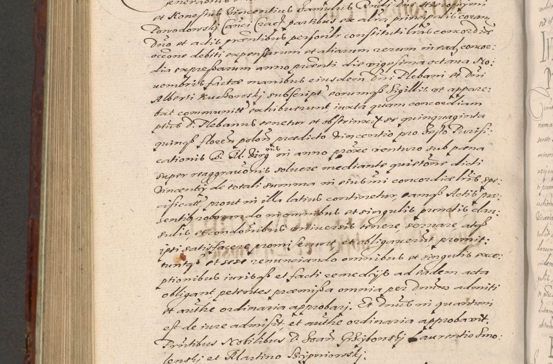 Zdjęcie nr 1046 dla obiektu archiwalnego: Acta actorum causarum sententiarum tam diffinitiuarum quam interloquutorisrum decretorum obligationum quietationum procuratorum constitutionum etc. etc. coram Reverendo Domino Paulo Dembski Dei et Apostolice Sedis Gratia Episcopalo Dicensis Suffraganeo Canonico Vicario in Spiritualibus et Officiali Generali Cracoviensis ad Annum Domini Millesimum Sexcentesimum Undecimum cuius indictio octava pontificatus Sanctissimi Domini Nostri Domini Pauli Divina Providentia Papae Vti foeliciter continuantur