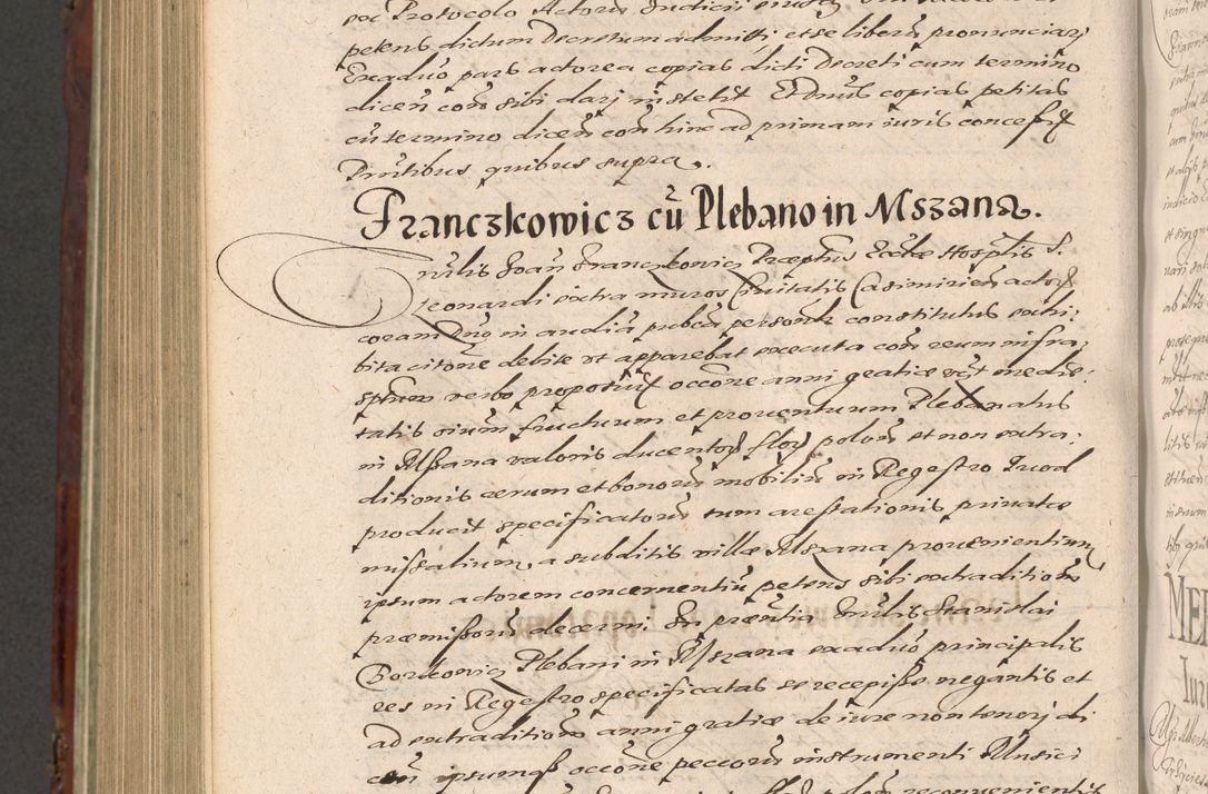 Zdjęcie nr 1038 dla obiektu archiwalnego: Acta actorum causarum sententiarum tam diffinitiuarum quam interloquutorisrum decretorum obligationum quietationum procuratorum constitutionum etc. etc. coram Reverendo Domino Paulo Dembski Dei et Apostolice Sedis Gratia Episcopalo Dicensis Suffraganeo Canonico Vicario in Spiritualibus et Officiali Generali Cracoviensis ad Annum Domini Millesimum Sexcentesimum Undecimum cuius indictio octava pontificatus Sanctissimi Domini Nostri Domini Pauli Divina Providentia Papae Vti foeliciter continuantur