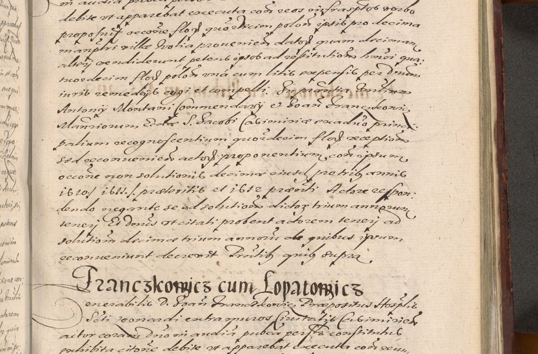 Zdjęcie nr 1037 dla obiektu archiwalnego: Acta actorum causarum sententiarum tam diffinitiuarum quam interloquutorisrum decretorum obligationum quietationum procuratorum constitutionum etc. etc. coram Reverendo Domino Paulo Dembski Dei et Apostolice Sedis Gratia Episcopalo Dicensis Suffraganeo Canonico Vicario in Spiritualibus et Officiali Generali Cracoviensis ad Annum Domini Millesimum Sexcentesimum Undecimum cuius indictio octava pontificatus Sanctissimi Domini Nostri Domini Pauli Divina Providentia Papae Vti foeliciter continuantur
