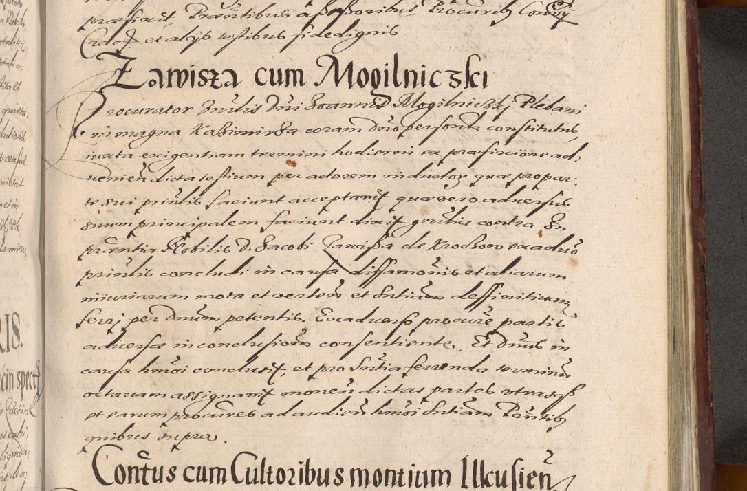 Zdjęcie nr 1035 dla obiektu archiwalnego: Acta actorum causarum sententiarum tam diffinitiuarum quam interloquutorisrum decretorum obligationum quietationum procuratorum constitutionum etc. etc. coram Reverendo Domino Paulo Dembski Dei et Apostolice Sedis Gratia Episcopalo Dicensis Suffraganeo Canonico Vicario in Spiritualibus et Officiali Generali Cracoviensis ad Annum Domini Millesimum Sexcentesimum Undecimum cuius indictio octava pontificatus Sanctissimi Domini Nostri Domini Pauli Divina Providentia Papae Vti foeliciter continuantur