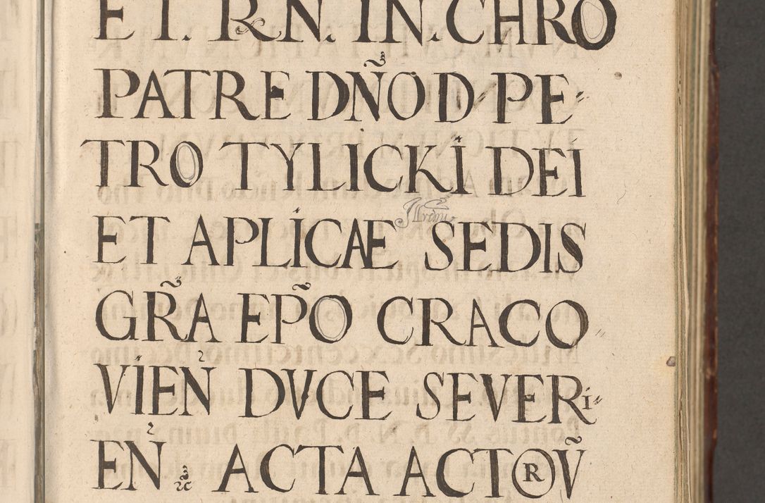 Zdjęcie nr 7 dla obiektu archiwalnego: Illustrissimo et Reverendissimo in Christo Patre Domino Domino Petro Tylicki Dei et Apostolice Sedis Gratia Episcopo Cracoviensis Duce Severiensis Acta actorum causarum sententiarum tam interloquutoriarum quam definitivarum decretorum obligationum, quietationum, recognitionum, constitutionum procuratorum etc. etc. coram Admodum Reverendo Domino Thoma Oborski I. V. Doctore Canonico Vicario in Spiritualibus et Officiali generali Cracoviensis in anno Domini Millesimo Sexcentessimo Decimoquarto Cuius Indictio duodecima Pontificus SS. D. N. D. Pauli Divina providentia Papae quinti Anno decimo foeliciter incipiunt