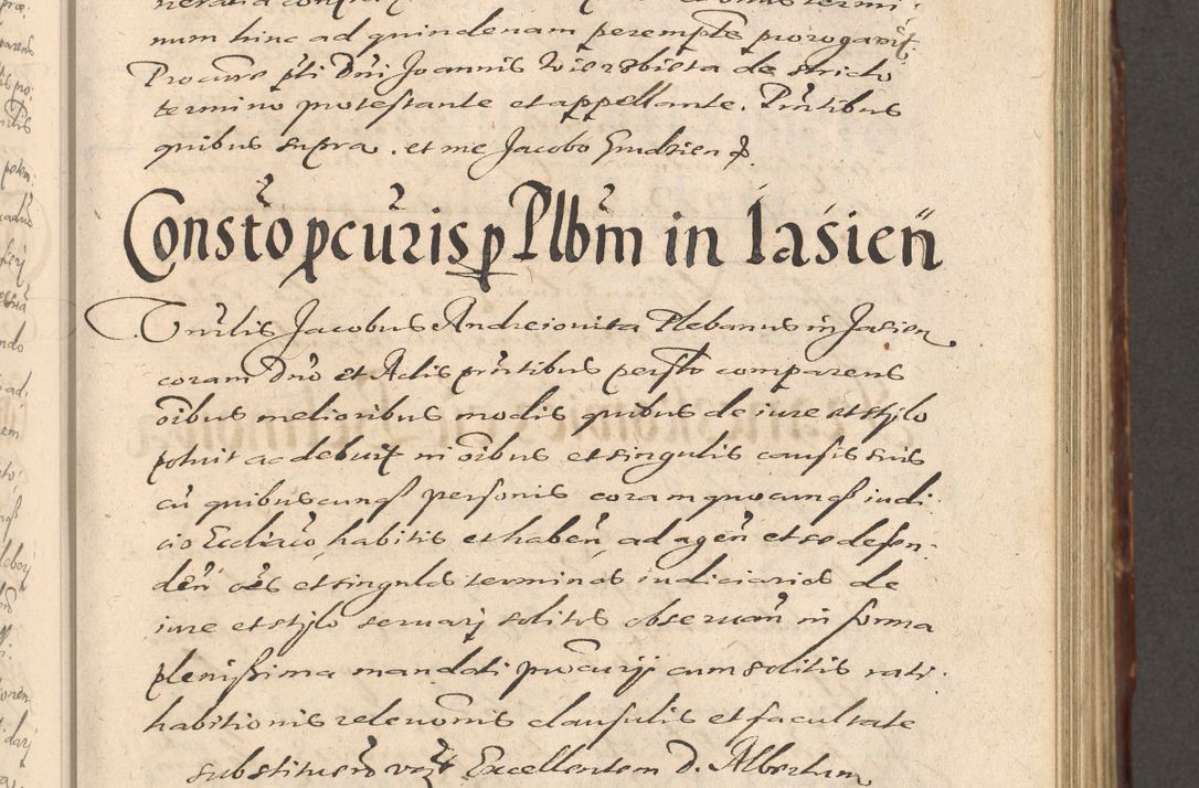 Zdjęcie nr 403 dla obiektu archiwalnego: Illustrissimo et Reverendissimo in Christo Patre Domino Domino Petro Tylicki Dei et Apostolice Sedis Gratia Episcopo Cracoviensis Duce Severiensis Acta actorum causarum sententiarum tam interloquutoriarum quam definitivarum decretorum obligationum, quietationum, recognitionum, constitutionum procuratorum etc. etc. coram Admodum Reverendo Domino Thoma Oborski I. V. Doctore Canonico Vicario in Spiritualibus et Officiali generali Cracoviensis in anno Domini Millesimo Sexcentessimo Decimoquarto Cuius Indictio duodecima Pontificus SS. D. N. D. Pauli Divina providentia Papae quinti Anno decimo foeliciter incipiunt