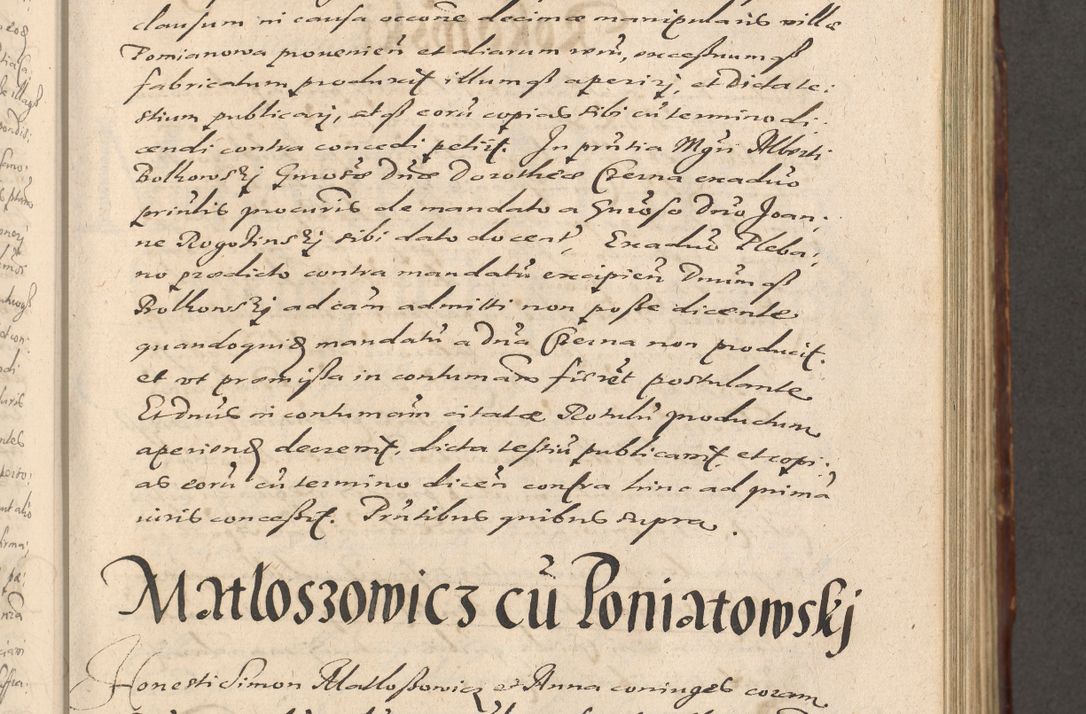 Zdjęcie nr 395 dla obiektu archiwalnego: Illustrissimo et Reverendissimo in Christo Patre Domino Domino Petro Tylicki Dei et Apostolice Sedis Gratia Episcopo Cracoviensis Duce Severiensis Acta actorum causarum sententiarum tam interloquutoriarum quam definitivarum decretorum obligationum, quietationum, recognitionum, constitutionum procuratorum etc. etc. coram Admodum Reverendo Domino Thoma Oborski I. V. Doctore Canonico Vicario in Spiritualibus et Officiali generali Cracoviensis in anno Domini Millesimo Sexcentessimo Decimoquarto Cuius Indictio duodecima Pontificus SS. D. N. D. Pauli Divina providentia Papae quinti Anno decimo foeliciter incipiunt