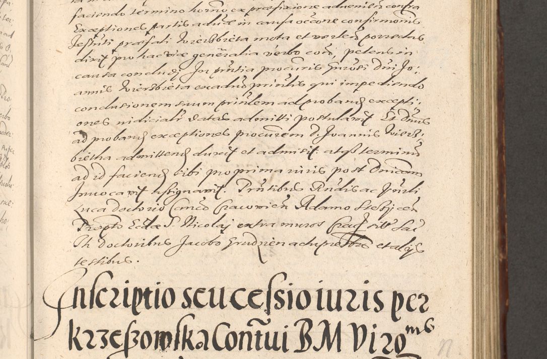 Zdjęcie nr 379 dla obiektu archiwalnego: Illustrissimo et Reverendissimo in Christo Patre Domino Domino Petro Tylicki Dei et Apostolice Sedis Gratia Episcopo Cracoviensis Duce Severiensis Acta actorum causarum sententiarum tam interloquutoriarum quam definitivarum decretorum obligationum, quietationum, recognitionum, constitutionum procuratorum etc. etc. coram Admodum Reverendo Domino Thoma Oborski I. V. Doctore Canonico Vicario in Spiritualibus et Officiali generali Cracoviensis in anno Domini Millesimo Sexcentessimo Decimoquarto Cuius Indictio duodecima Pontificus SS. D. N. D. Pauli Divina providentia Papae quinti Anno decimo foeliciter incipiunt